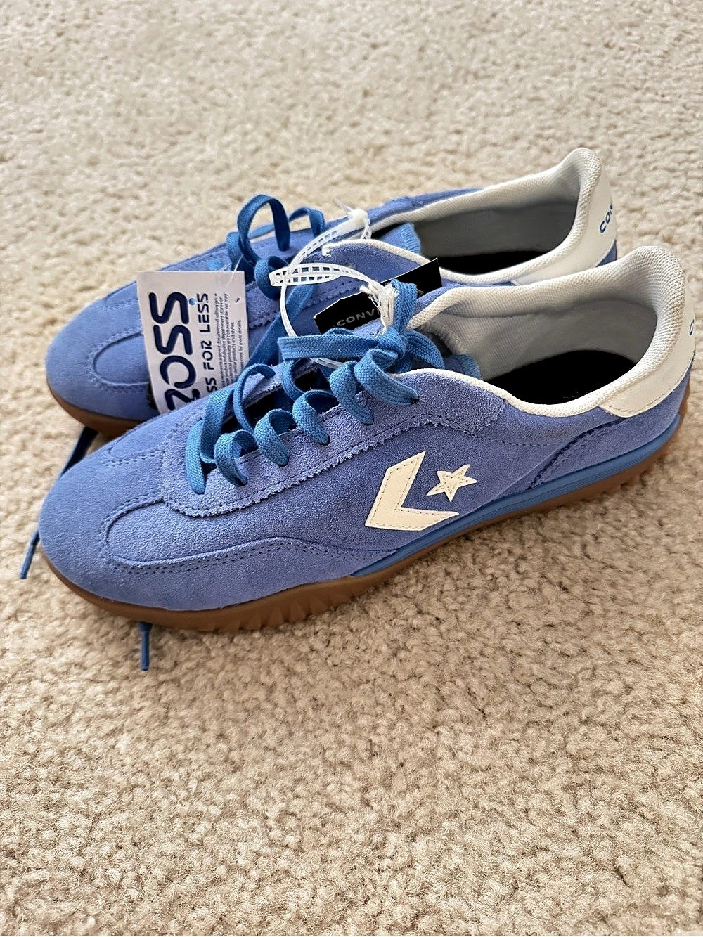 Converse Run Star Trainer Open Sky Blue Suede Sneakers US 7.5